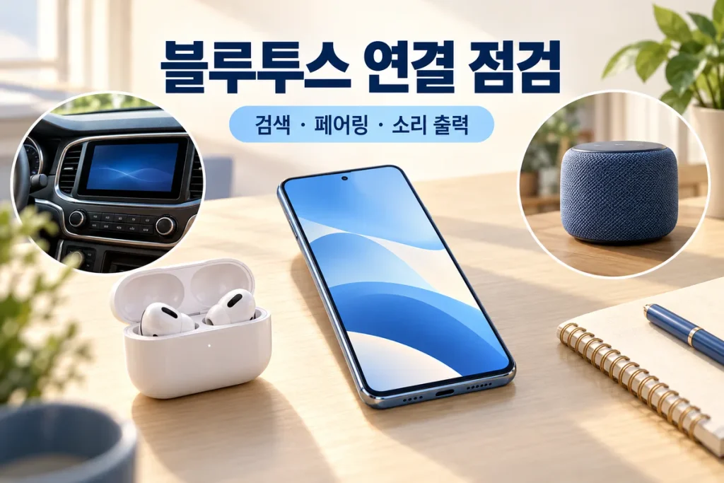 휴대폰 블루투스 연결이 안 될 때, 이어폰·차량 연결 상태 확인 순서