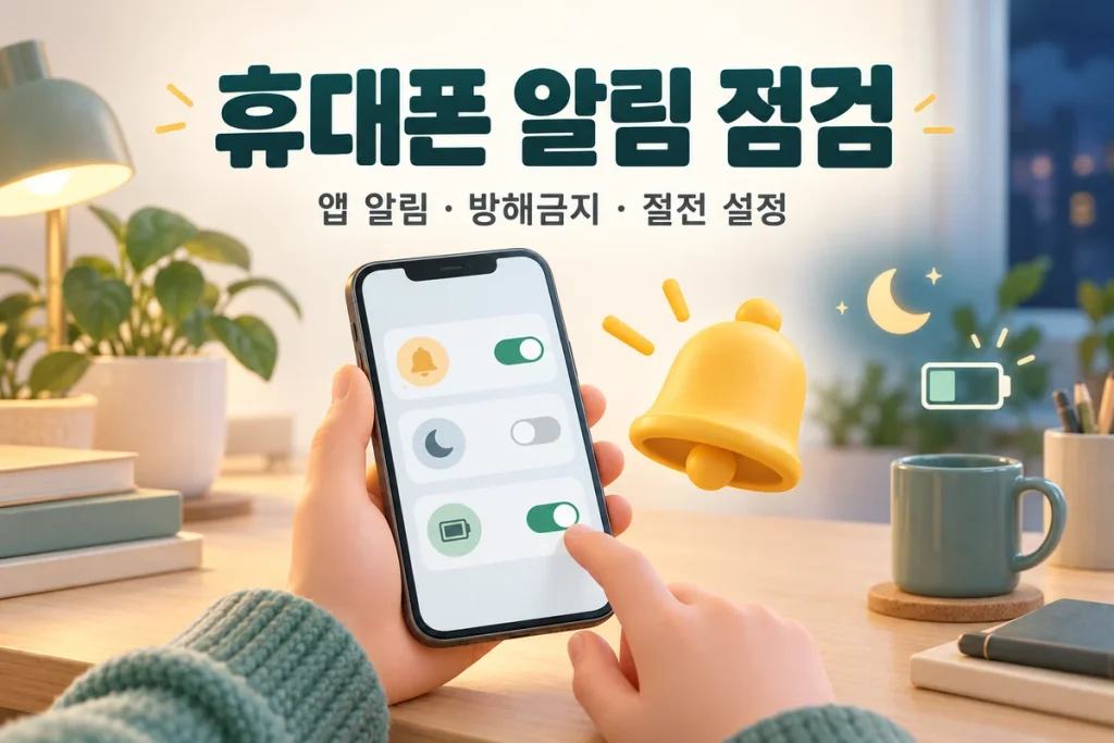휴대폰 알림이 안 올 때, 앱 알림·방해금지·백그라운드 설정 확인 순서