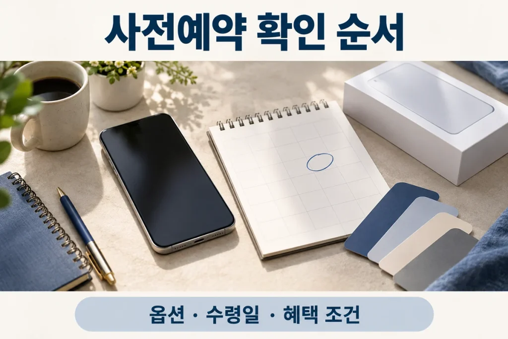 최신 휴대폰 사전예약 전 체크리스트, 혜택보다 수령일·옵션이 먼저입니다