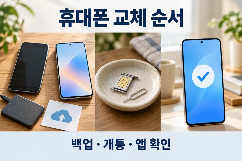자급제 휴대폰 교체 순서, 백업·유심·개통과 기존 기기 정리까지